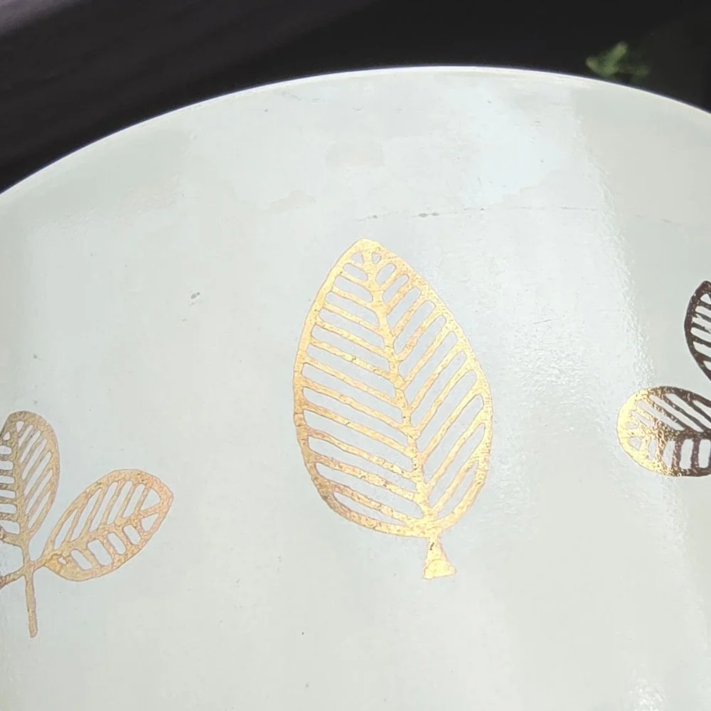 Vintage Pyrex Golden Acorn 473 1 Qt Casserole Dish Yellow Gold Leaf Cinderella